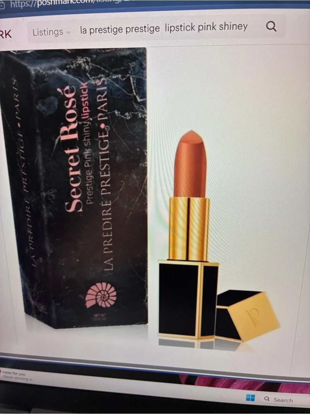 Secret Rosé Prestige Pink Shiny Lipstick - Black & Pink Box